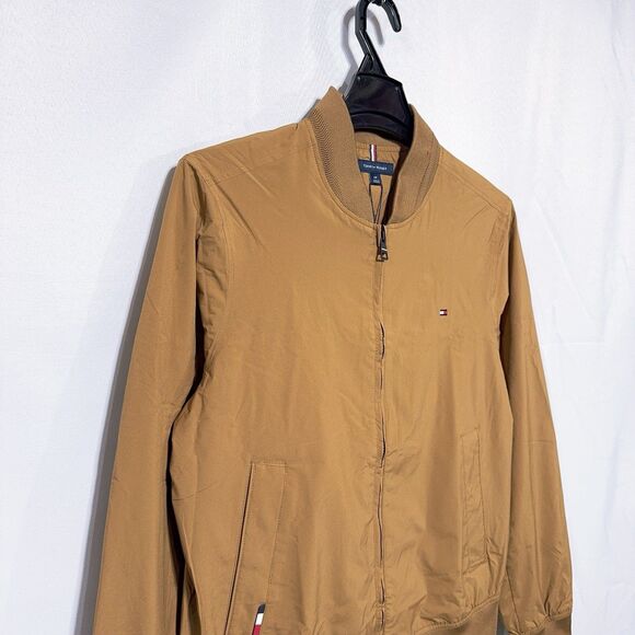Tommy Hilfiger Lightweight Water-Resistant Bomber Camel Khaki Men’s S Jacket NWT - Picture 3 of 9